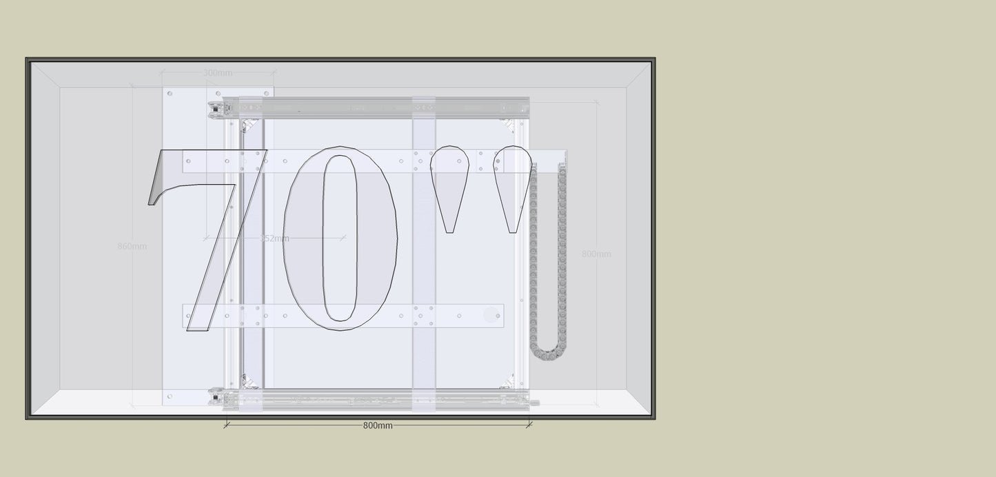 TV Wandhalterung 300 Überauszug