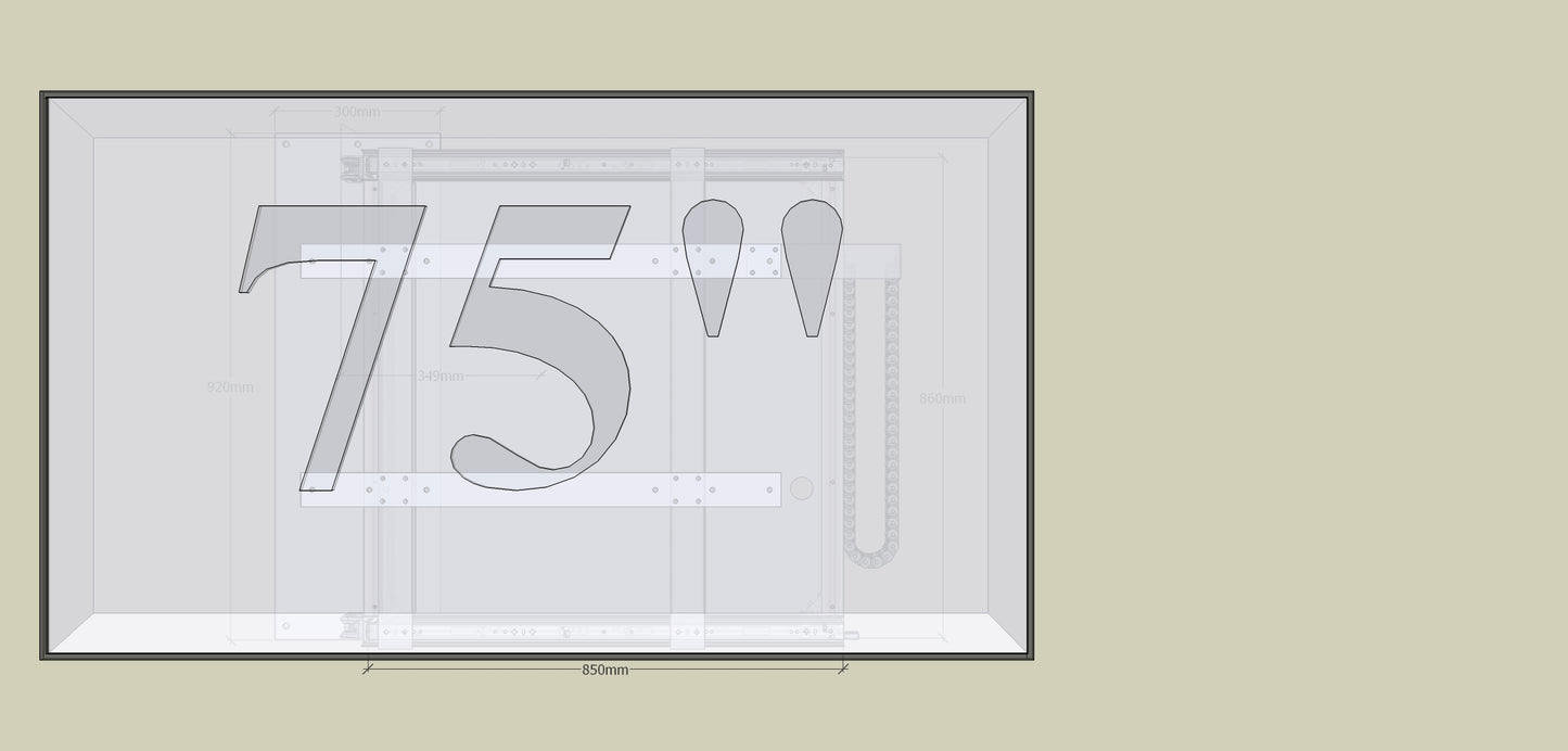 TV Wandhalterung 300 Überauszug