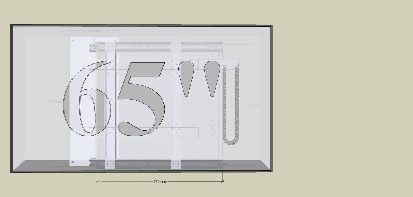 TV Wandhalterung 300 Überauszug
