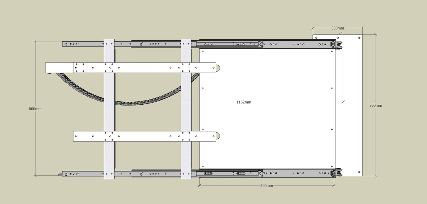 TV Wandhalterung 300 Überauszug