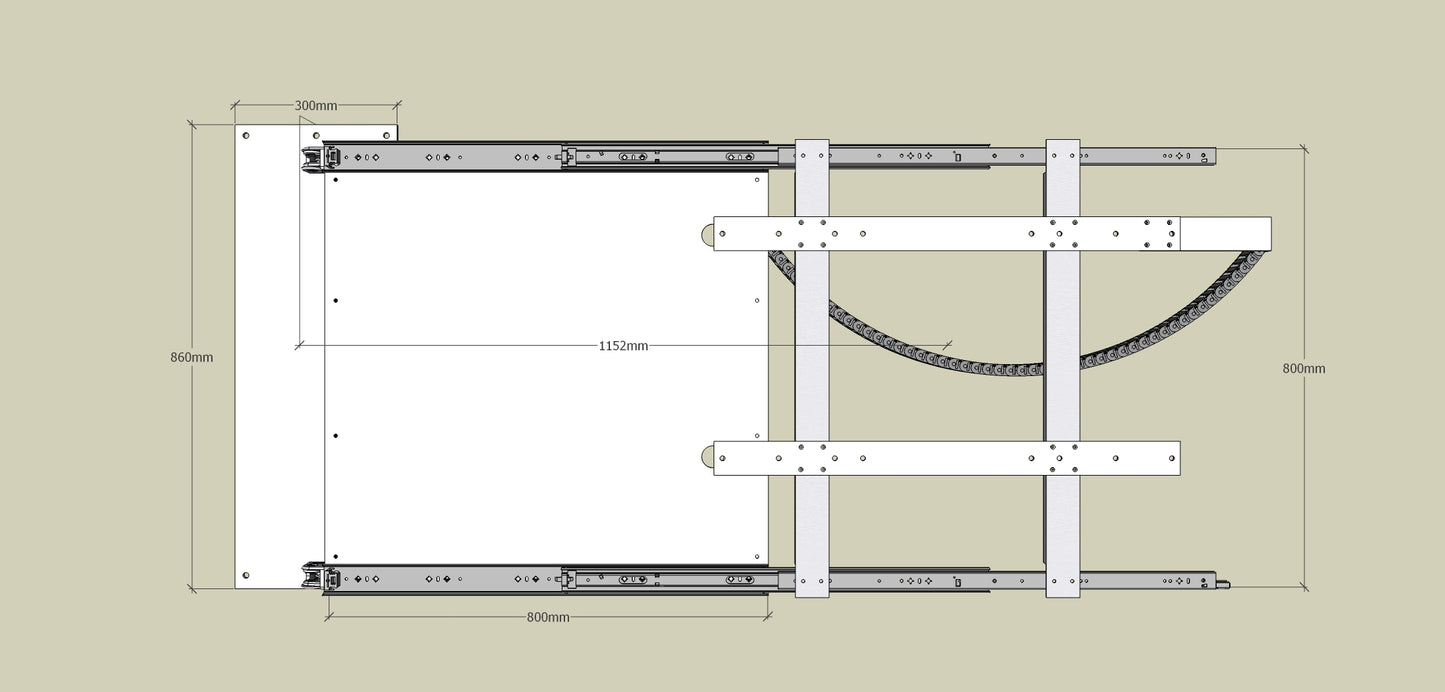 TV Wandhalterung 300 Überauszug