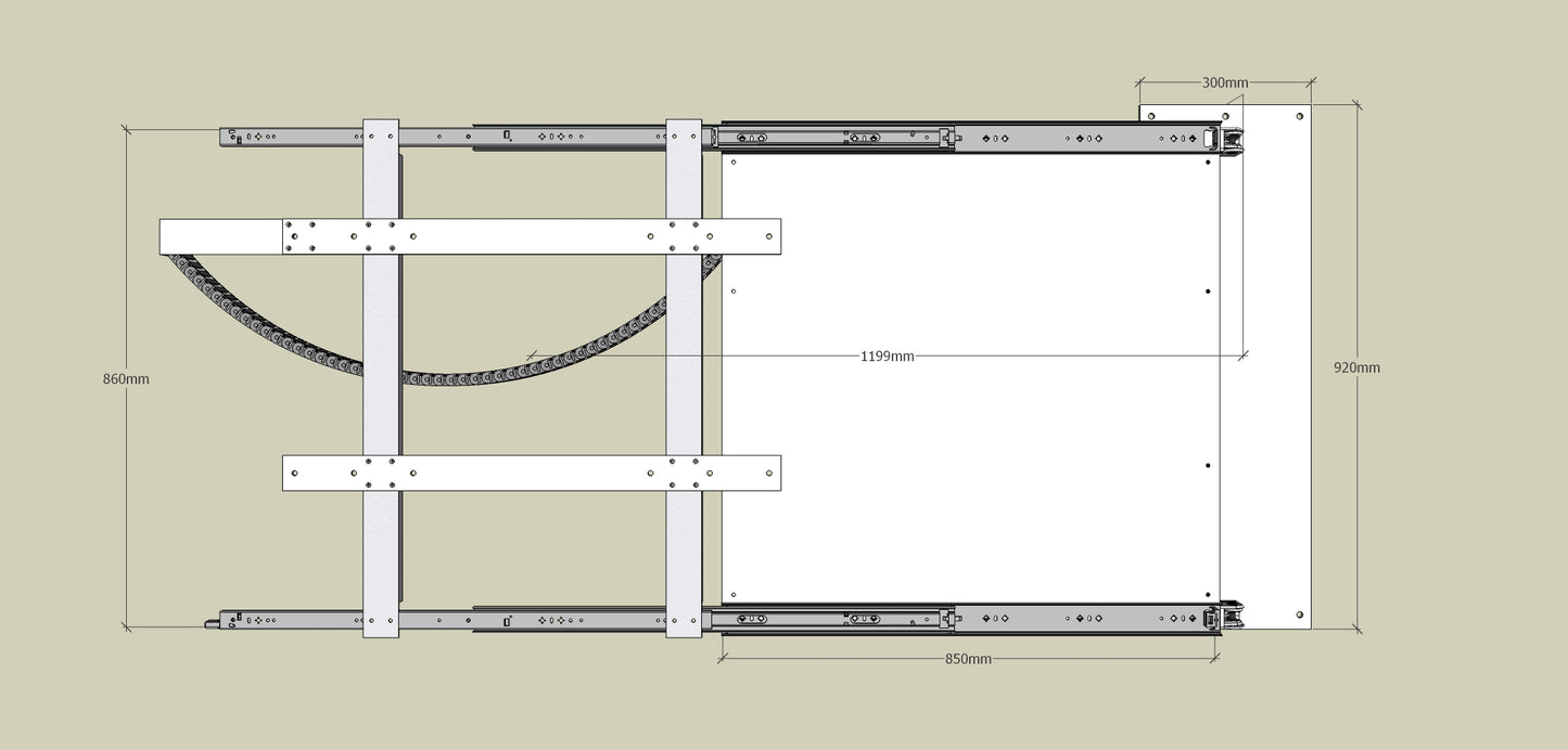 TV Wandhalterung 300 Überauszug