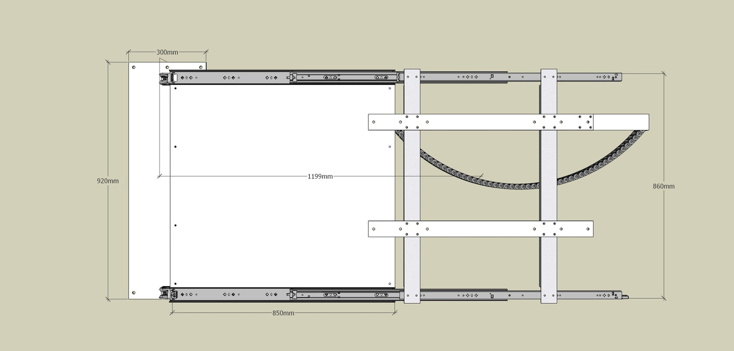 TV Wandhalterung 300 Überauszug