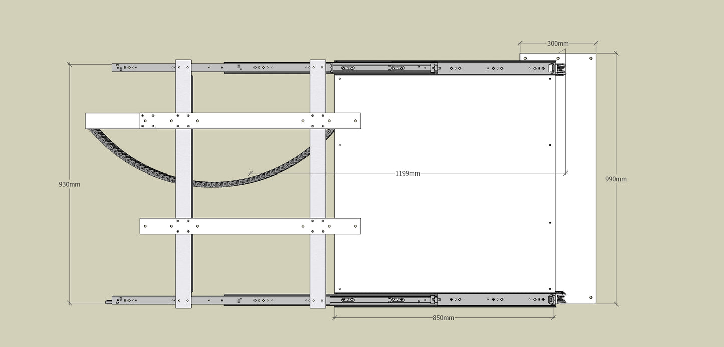TV Wandhalterung 300 Überauszug