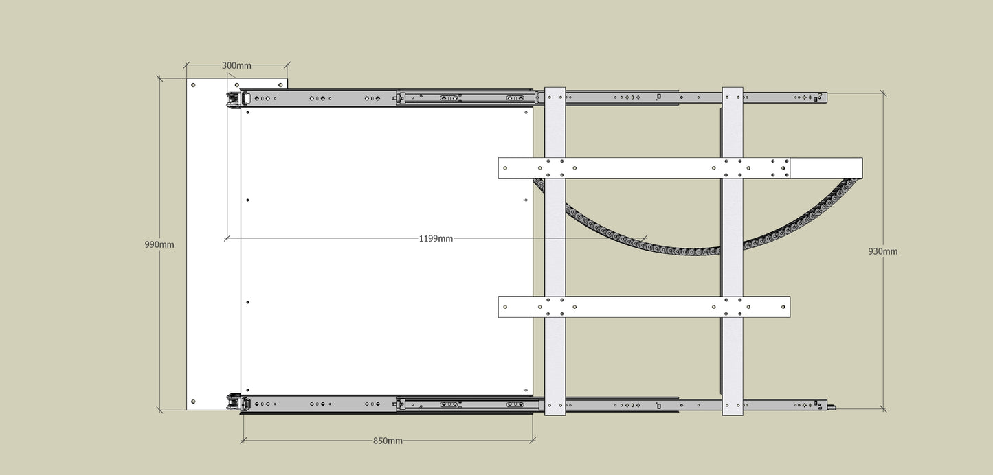 TV Wandhalterung 300 Überauszug