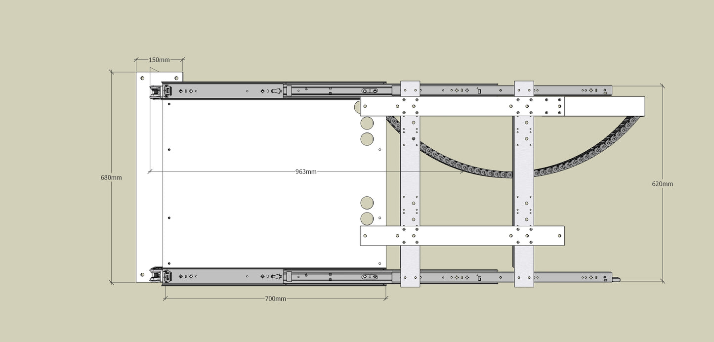 TV Wandhalterung 300 Überauszug
