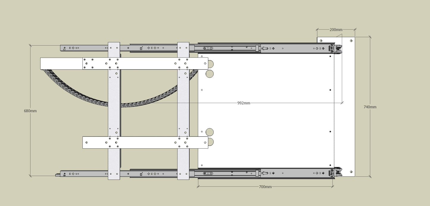 TV Wandhalterung 300 Überauszug
