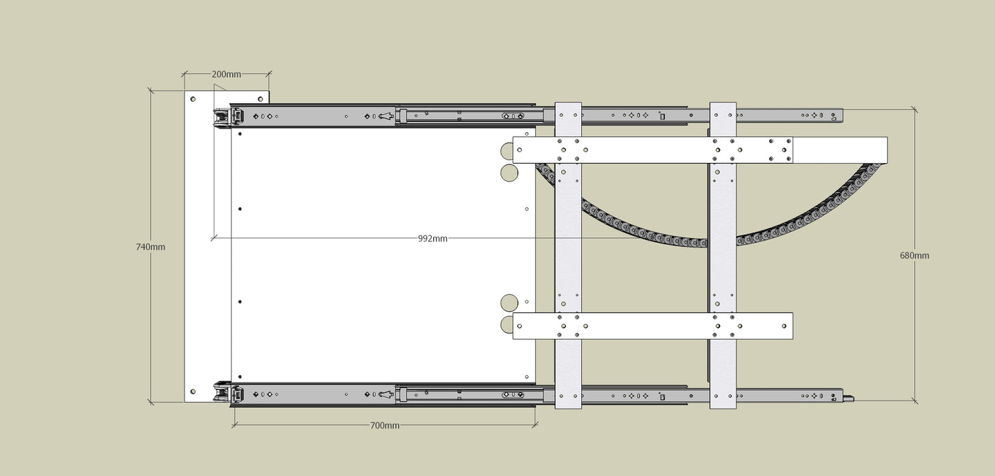 TV Wandhalterung 300 Überauszug