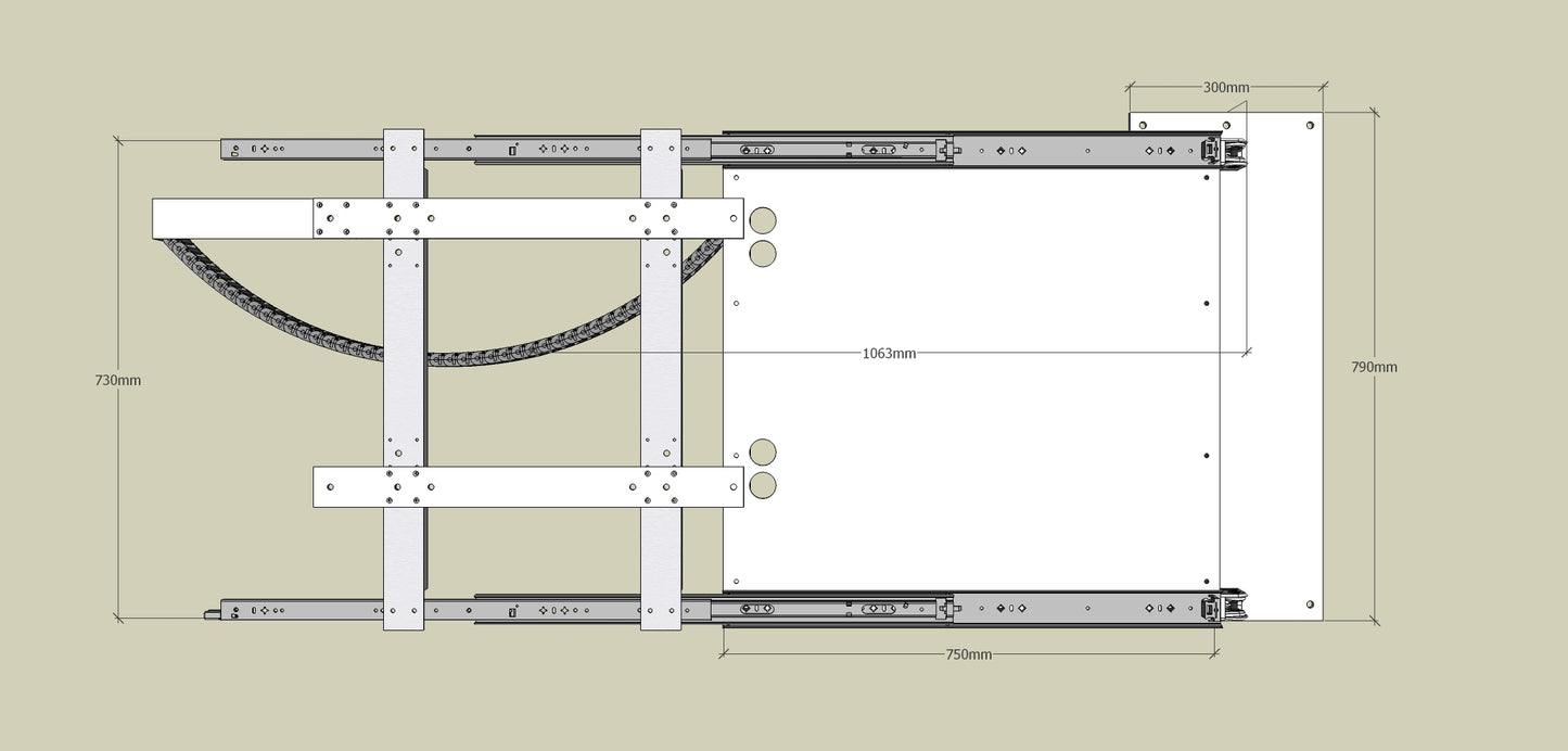 TV Wandhalterung 300 Überauszug