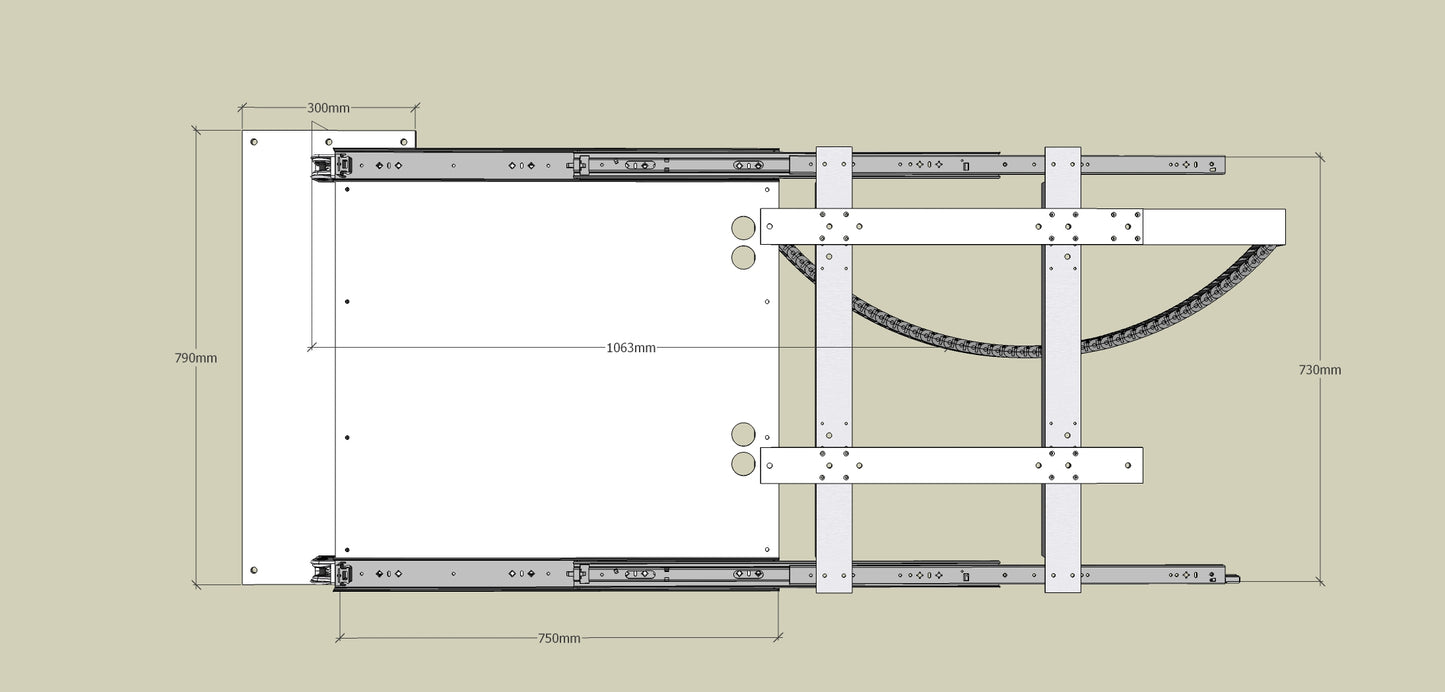 TV Wandhalterung 300 Überauszug