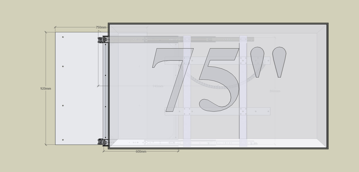 TV Wandhalterung Trockenbau-Hohlwand
