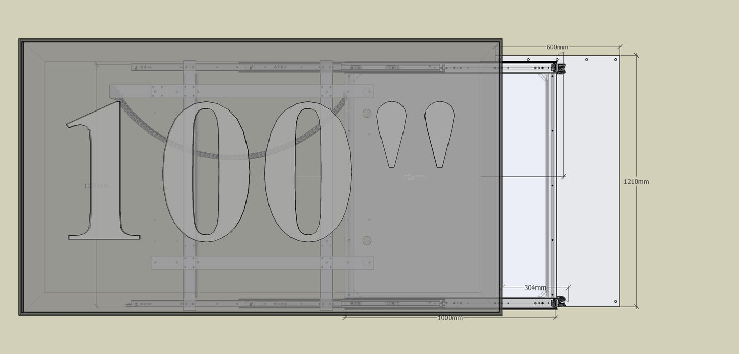 TV Wandhalterung 300 Überauszug
