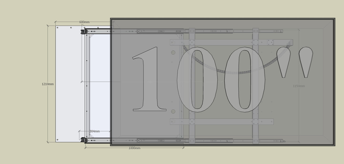 TV Wandhalterung 300 Überauszug