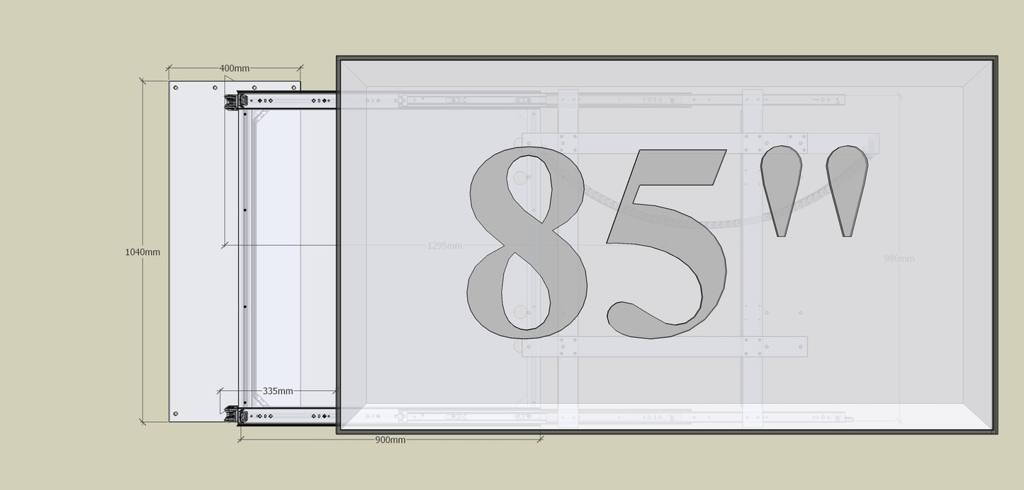 TV Wandhalterung 300 Überauszug