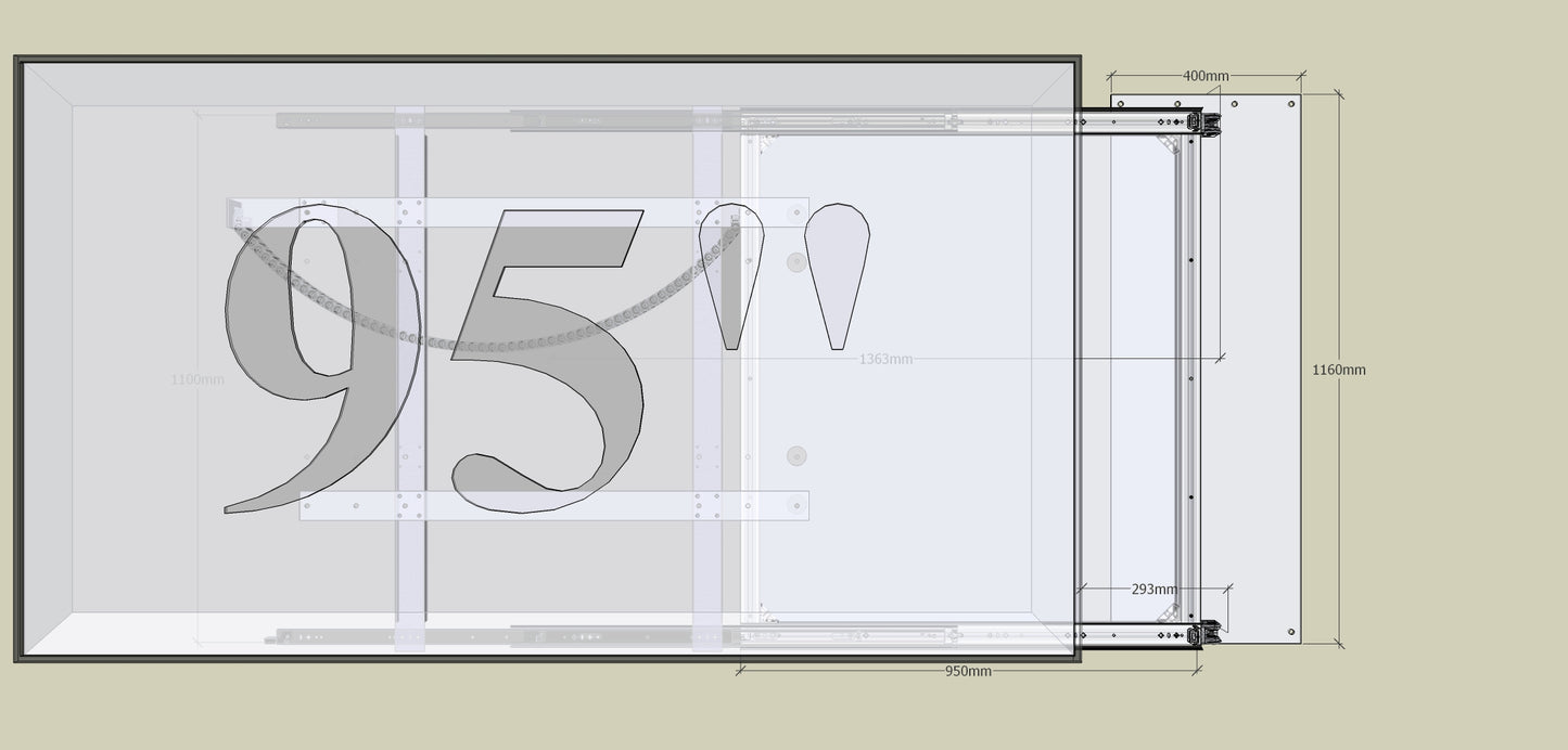 TV Wandhalterung 300 Überauszug