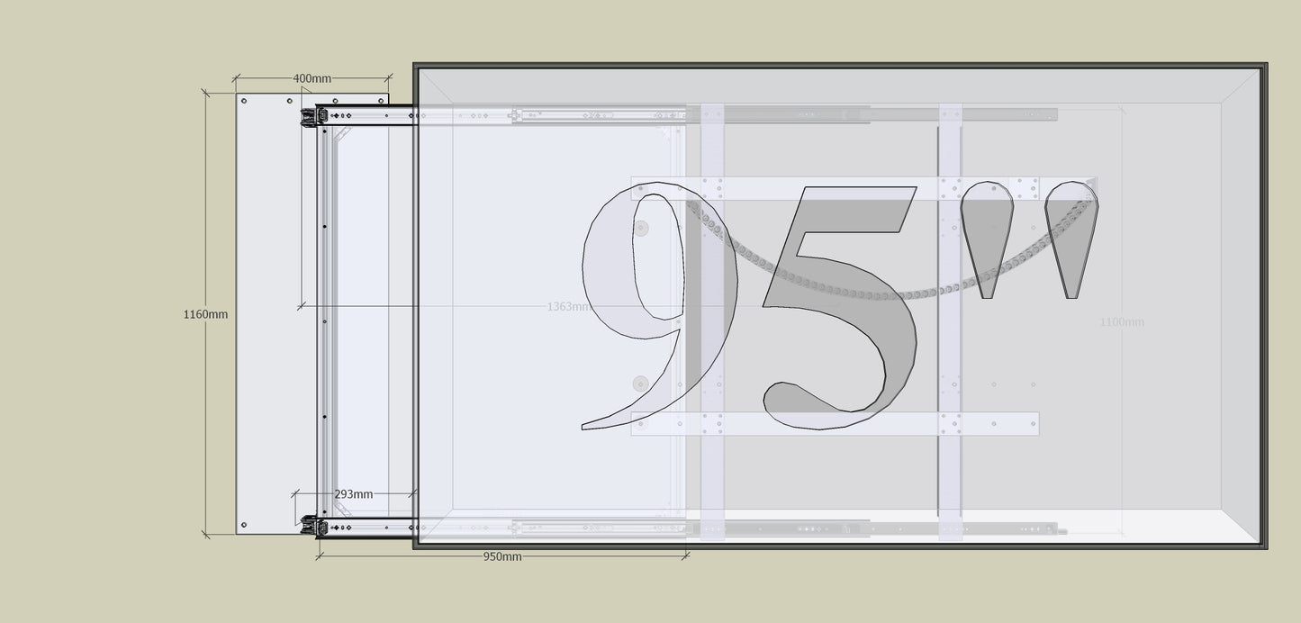 TV Wandhalterung 300 Überauszug