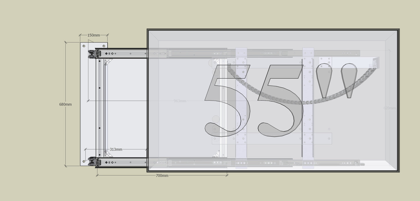 TV Wandhalterung 300 Überauszug