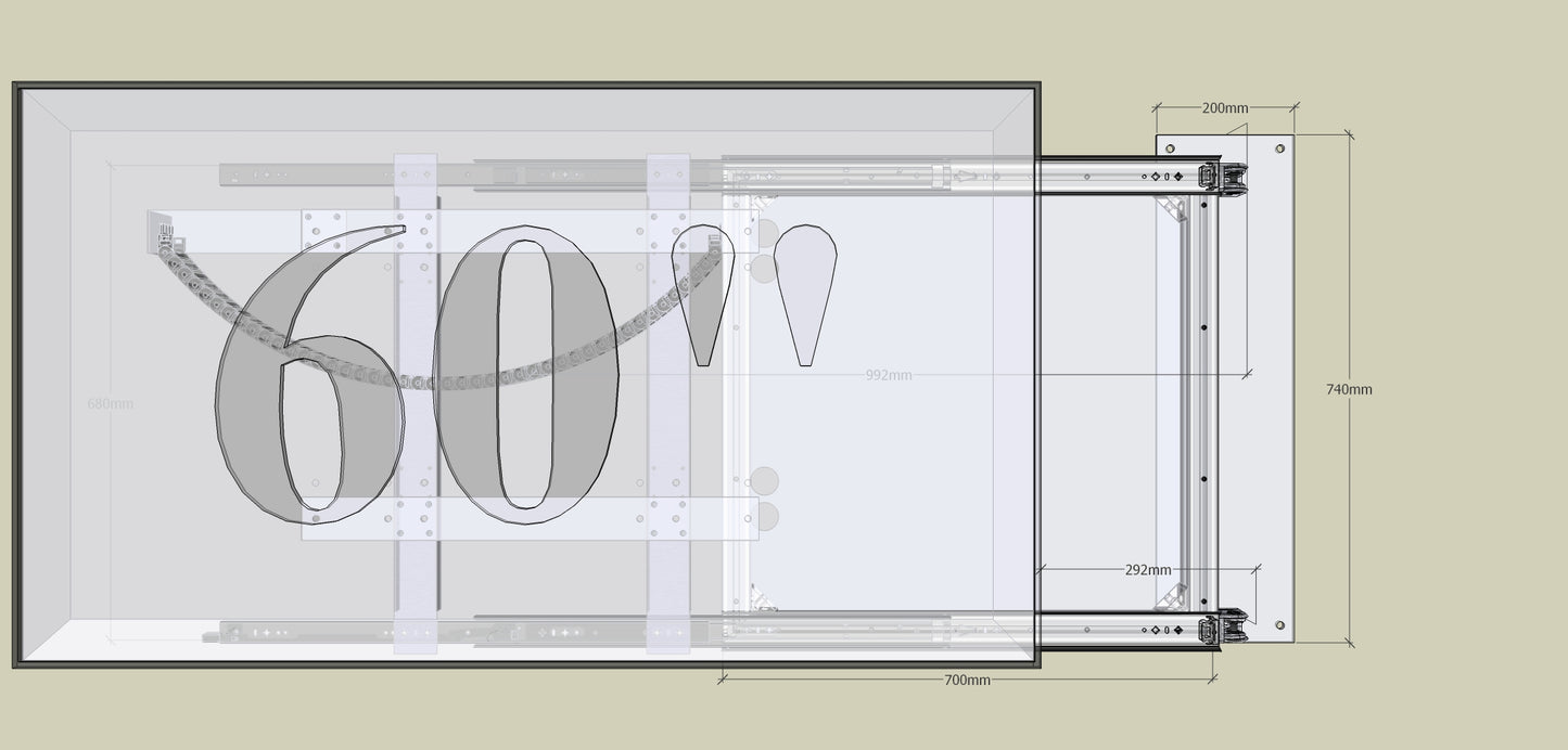 TV Wandhalterung 300 Überauszug