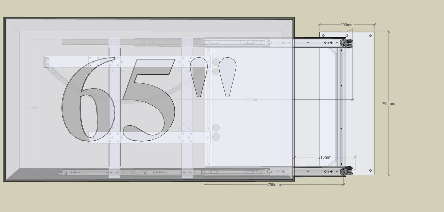 TV Wandhalterung 300 Überauszug